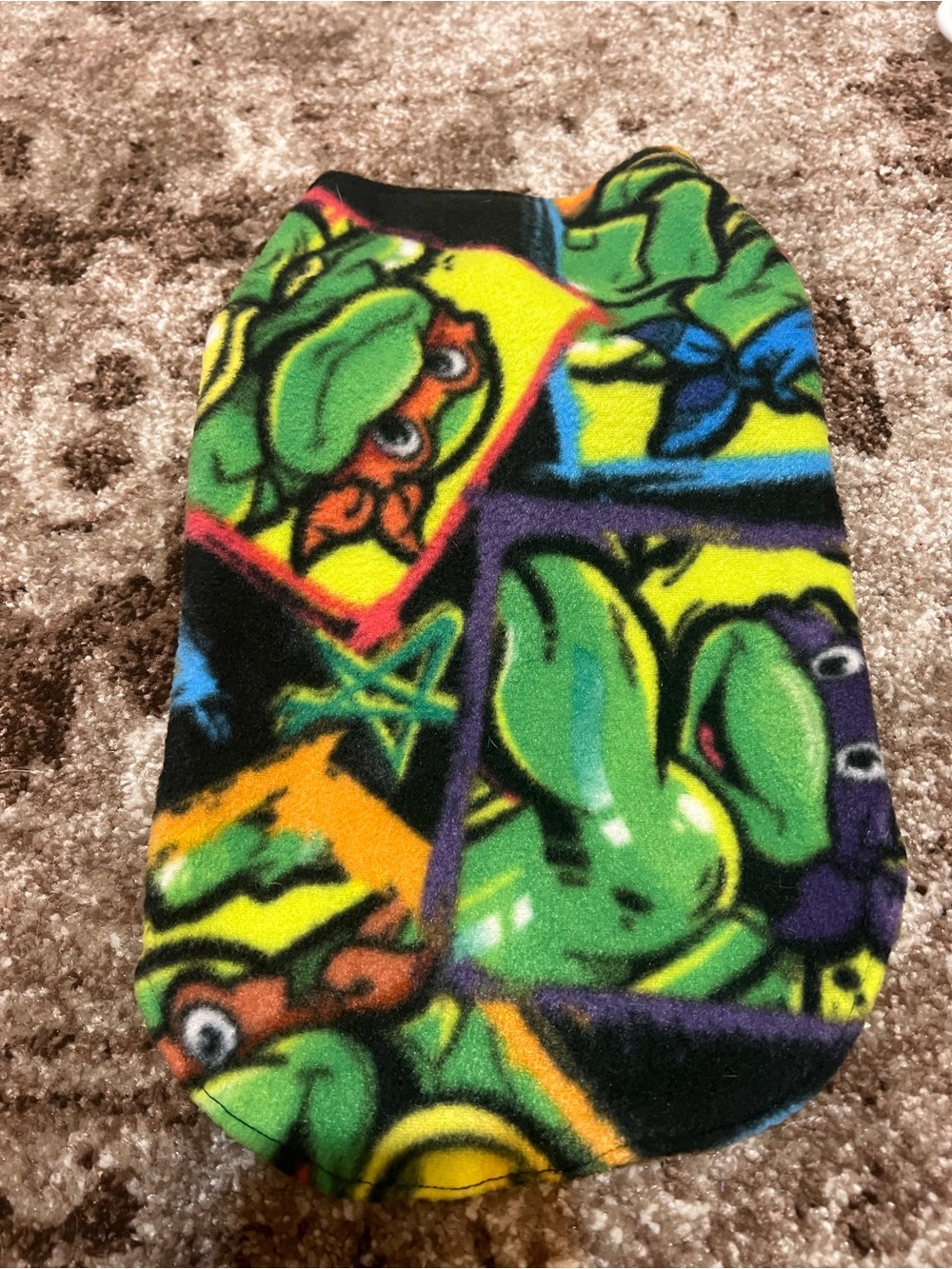 Kids Green Turtle-Print Fleece Bottoms